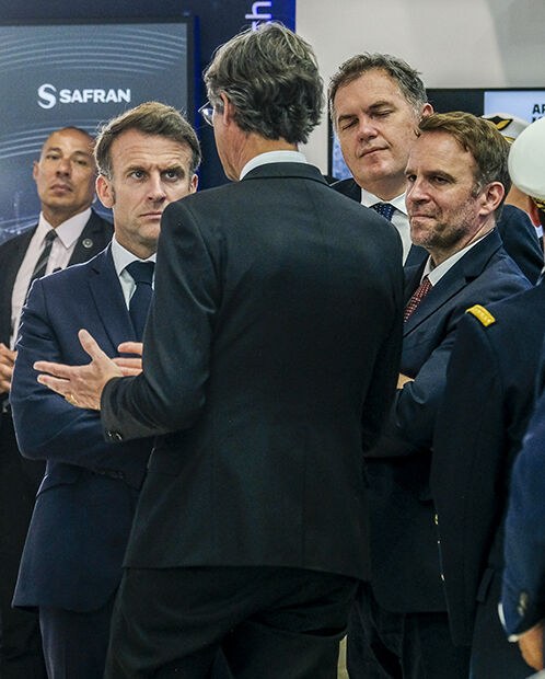 Paris Air Show 2025 - Emmanuel Macron at Safran stand